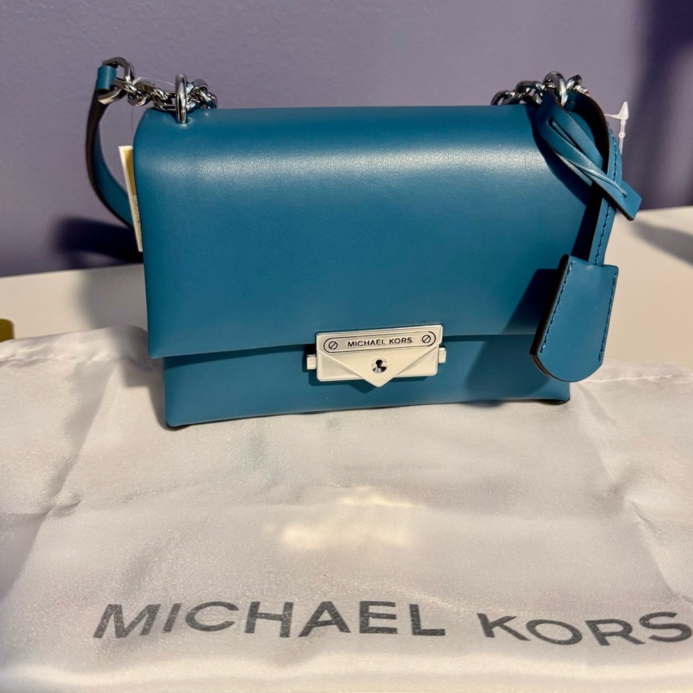 Michael Kors Cece Blue Leather Bag-NWT